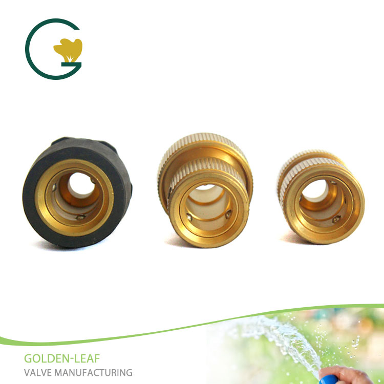 Typically use a brass hose quick connector